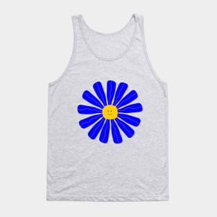 Happy blue flower Tank Top